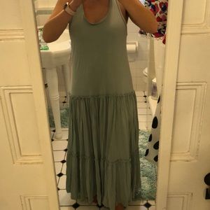 Sundry Tiered racer back maxi dress